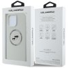 Karl Lagerfeld Silicone Double Heads And Circle MagSafe - Etui do iPhone 16 Pro (beżowy)