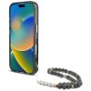 Guess Palm Trees Triangle Pearl Strap MagSafe - Etui do iPhone 16 Pro Max (czarny)