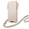 Guess Saffiano Pouch - Torebka na telefon S/M max 6.1 (złoty)