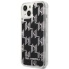 Karl Lagerfeld Monogram Liquid Glitter - Etui iPhone 14 (czarny)