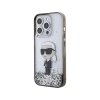 Karl Lagerfeld Liquid Glitter Ikonik - Etui iPhone 15 Pro Max (przezroczysty)