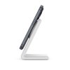 Crong MagSpot Stand - Ładowarka bezprzewodowa 2w1 z MagSafe do iPhone i AirPods (biały)