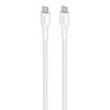 PURO Fabric - Kabel w oplocie heavy duty USB-C do USB-C 1,2m (biały)