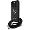 Guess 4G Big Logo Cord Strap Crossbody - Etui do iPhone 16 Pro (czarny)