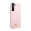 Guess Silicone Script Metal Logo - Etui Samsung Galaxy S22+ (lawenda)