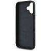 Guess Grained Hot Stamp Peony Triangle Logo MagSafe - Etui do iPhone 16 (czarny)