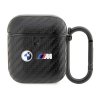 BMW Carbon Double Metal Logo - Etui AirPods 1/2 gen (Czarny)