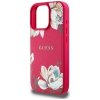 Guess Grained Printed Flower Pattern MagSafe - Etui do iPhone 16 Pro (fuksja)