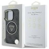 Guess IML Metal Glitter 4G Circle Triangle MagSafe - Etui do iPhone 16 Pro (czarny)