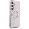 Guess Rhinestones Printed Classic Logo MagSafe - Etui do Samsung Galaxy S25 (różowy)