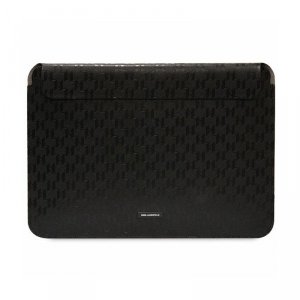 Karl Lagerfeld Saffiano Monogram Plaque Sleeve - Etui na notebook 14 (Czarny)