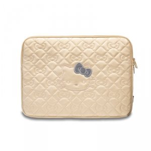 Hello Kitty Zip PU Quilted Bows Sleeve - Etui na notebooka 13 / 14 (złoty)