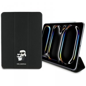 Karl Lagerfeld Book Cover Saffiano Magnetic Karl & Choupette - Etui iPad Pro 11 M4 (2024) (czarny)