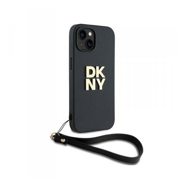 DKNY Wrist Strap Stock Logo - Etui iPhone 14 / 15 / 13 (czarny)