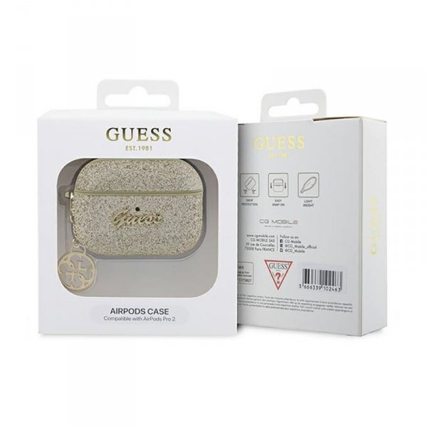 Guess 4G Glitter Flake - Etui AirPods Pro 2 (złoty)