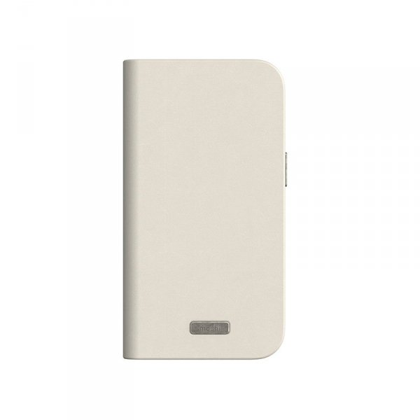 Moshi Overture MagSafe - Skórzane etui 3w1 z klapką iPhone 15 (Eggnog White)