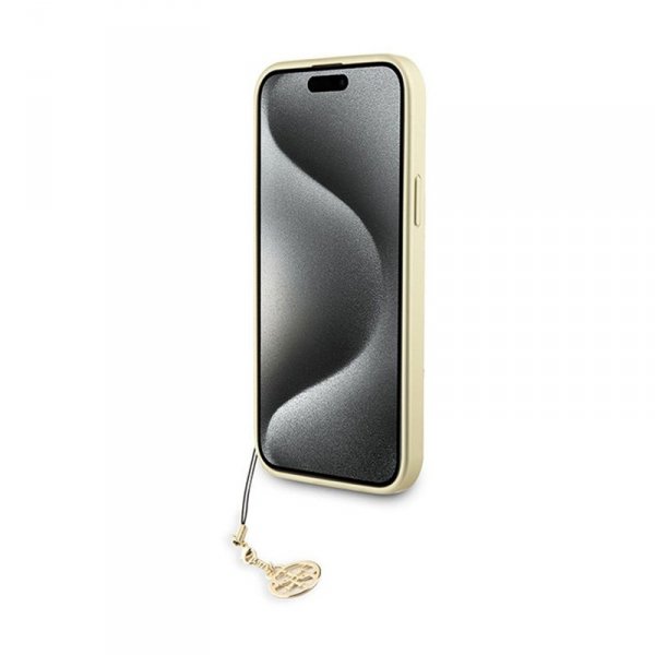 Guess 4G Charms Collection - Etui iPhone 15 Plus (brązowy)