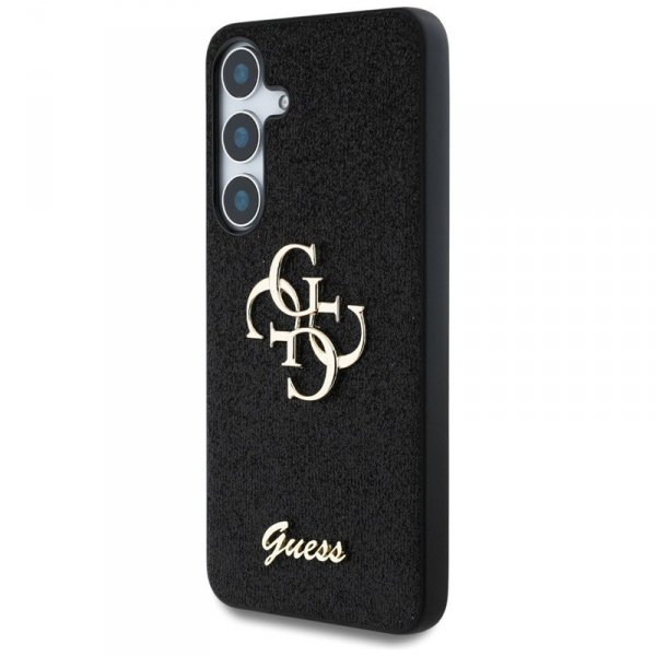 Guess Fixed Glitter Big 4G Metal Logo - Etui do Samsung Galaxy S25 (czarny)