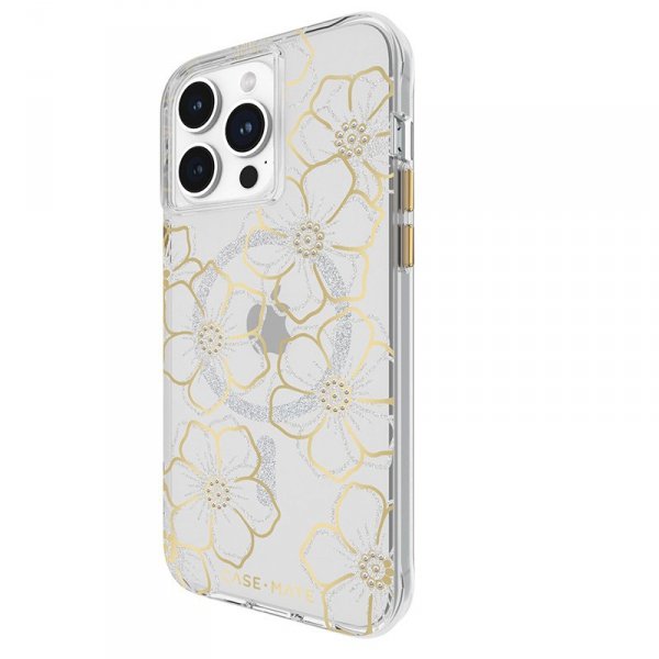 Case-Mate Floral Gems MagSafe - Etui iPhone 15 Pro Max (Gold)