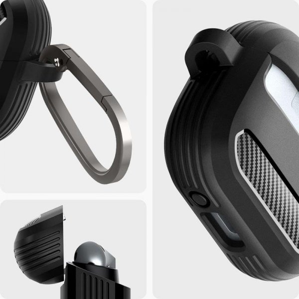 Spigen Rugged Armor - Etui do Samsung Galaxy Buds 3 / 3 FE / 3 Pro (Matte Black)