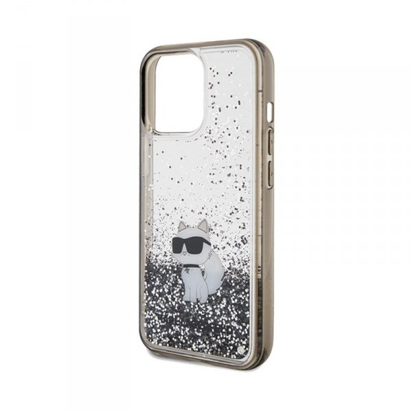 Karl Lagerfeld Liquid Glitter Choupette - Etui iPhone 13 Pro (przezroczysty)