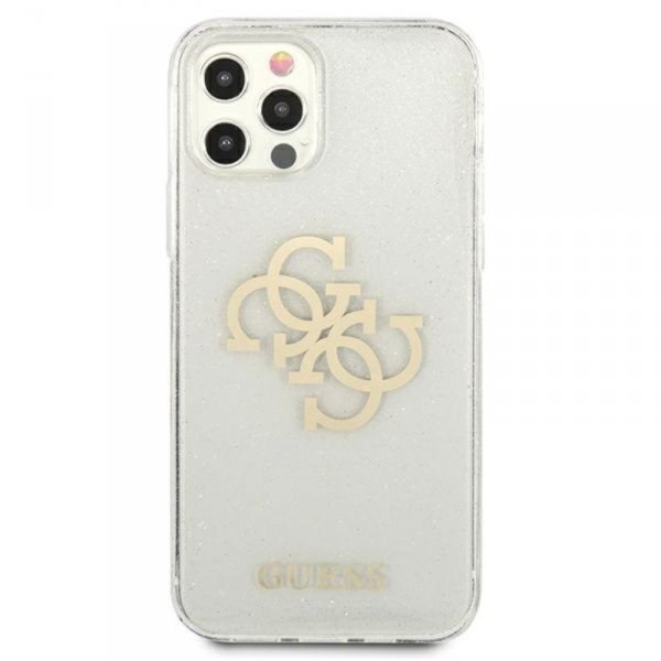 Guess Glitter 4G Big Logo - Etui iPhone 12 Pro Max (przezroczysty)