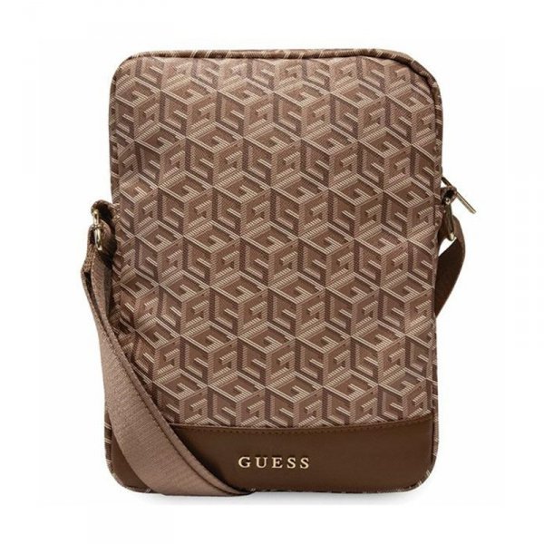 Guess GCube Stripe Tablet Bag - Torba na tablet 10&quot; (Brązowy)