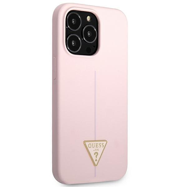 Guess Silicone Triangle Logo - Etui iPhone 13 Pro Max (liliowy)