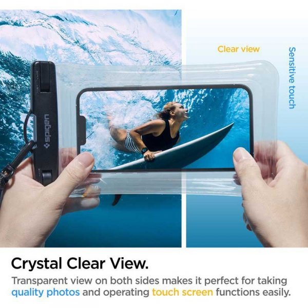 Spigen A610 Universal Waterproof Float Case - Etui do smartfonów do 6.9&quot; (Przezoczysty)