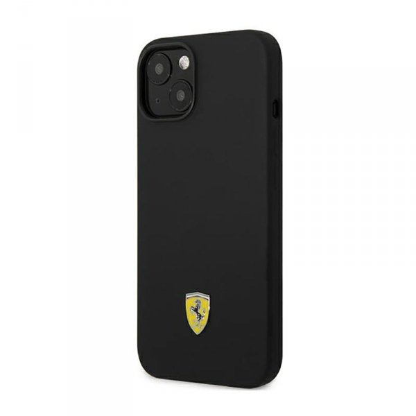 Ferrari Silicone Metal Logo - Etui iPhone 14 Plus (czarny)