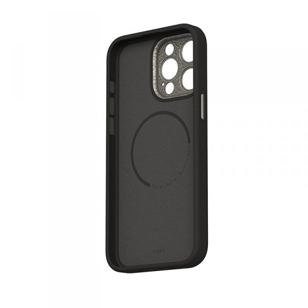 Moshi Napa MagSafe - Skórzane etui iPhone 15 Pro Max (Midnight Black)