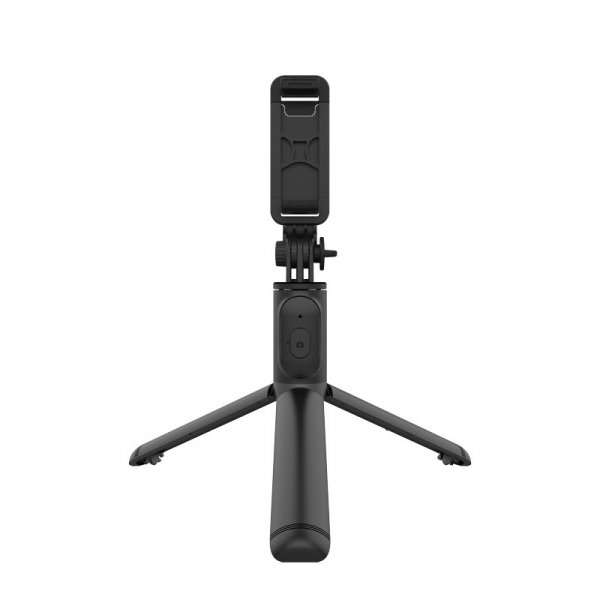 Crong SelfieGo Lite – Kompaktowy selfie stick Bluetooth tripod (czarny)