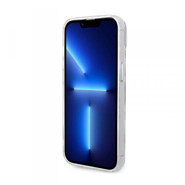 Guess Metal Outline MagSafe - Etui iPhone 14 Plus (przezroczysty / srebrny)