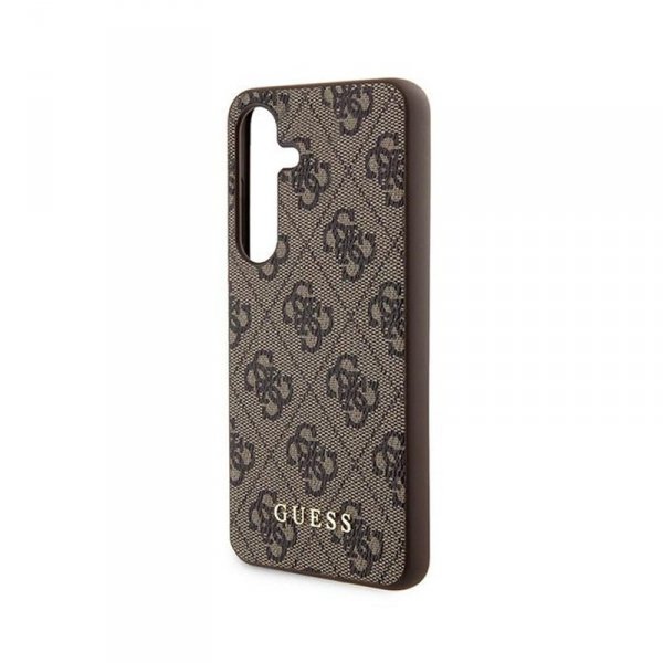 Guess 4G Metal Gold Logo - Etui Samsung Galaxy S24 (brązowy)