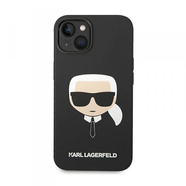 Karl Lagerfeld Silicone Ikonik Karl`s Head - Etui iPhone 14 Plus (czarny)