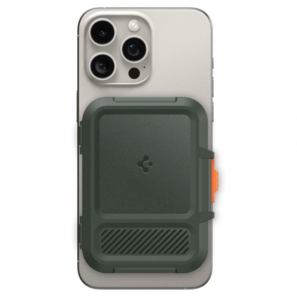 Spigen Lock Fit MagSafe - Portfel magnetyczny (Military Green)
