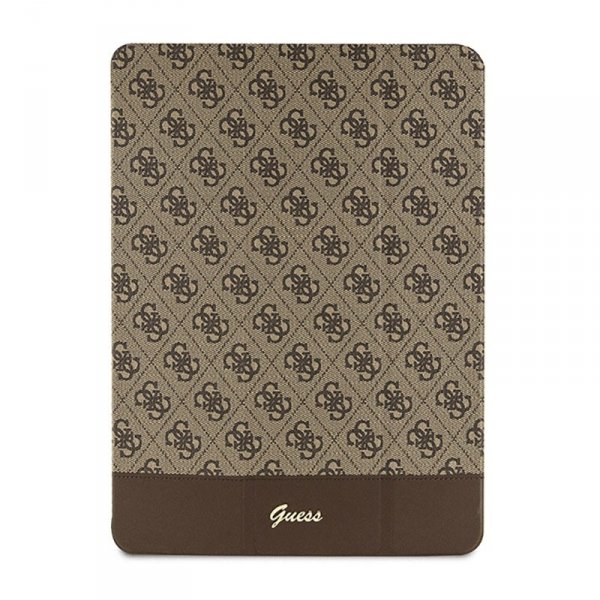Guess 4G Stripe Allover - Etui iPad Pro 12.9&quot; (2022-2020) (Brązowy)