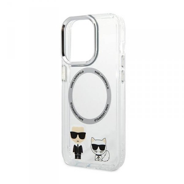 Karl Lagerfeld Karl & Choupette Aluminium MagSafe - Etui iPhone 14 Pro Max (przezroczysty)