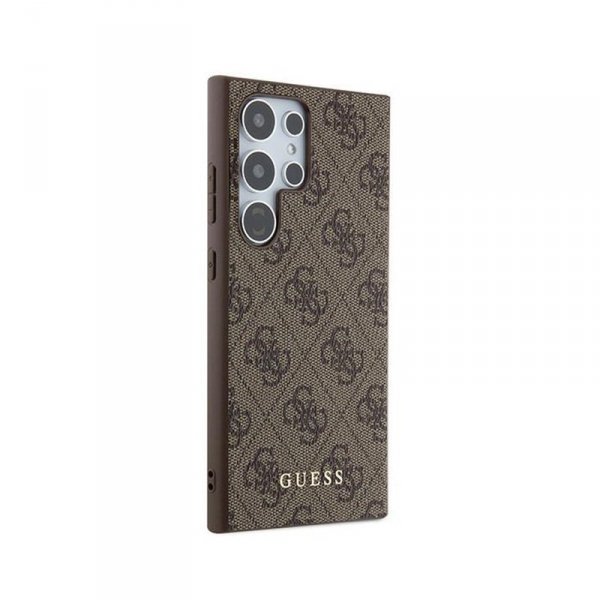 Guess 4G Metal Gold Logo - Etui Samsung Galaxy S24 Ultra (brązowy)
