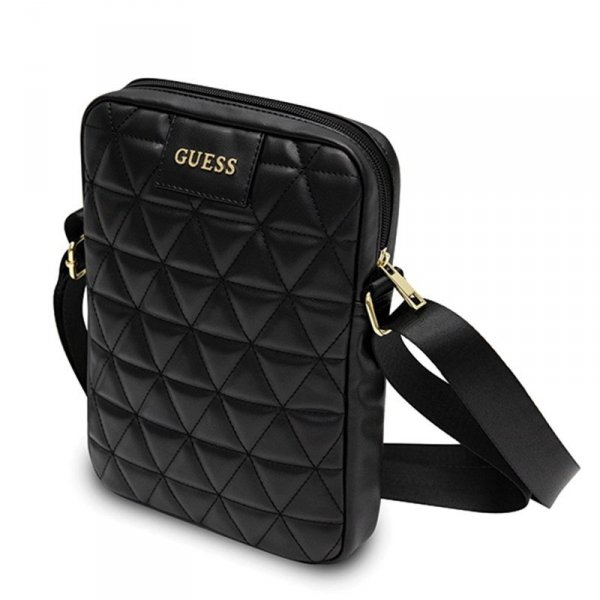 Guess Quilted Tablet Bag - Torba na notebooka / tablet 10&quot; (czarny)