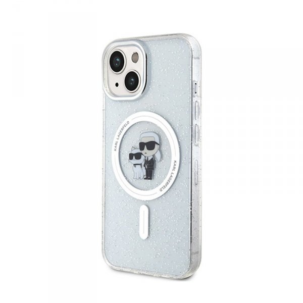 Karl Lagerfeld Karl & Choupette Glitter Magsafe - Etui iPhone 15 Plus (przezroczysty)