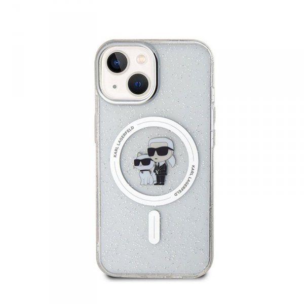 Karl Lagerfeld Karl & Choupette Glitter Magsafe - Etui iPhone 15 Plus (przezroczysty)