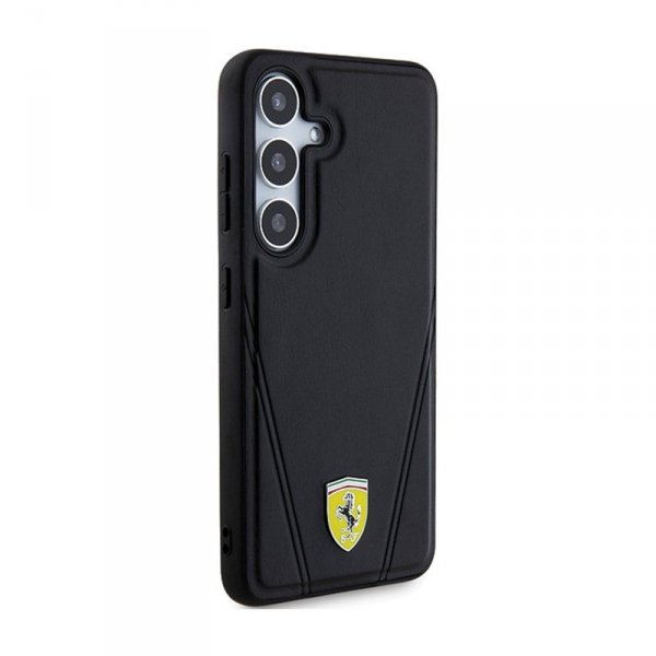 Ferrari Hot Stamp V Lines MagSafe - Etui Samsung Galaxy S24+ (czarny)