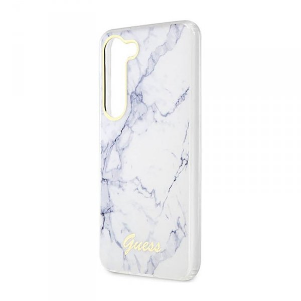 Guess Marble Collection - Etui Samsung Galaxy S23 (biały)