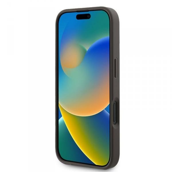 Guess 4G Bottom Stripe - Etui iPhone 16 Plus (brązowy)