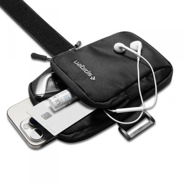 Spigen A702 Dynamic Shield Armband - Etui / Sportowa opaska na ramię na smartfon do 6.9&quot; (Czarny)