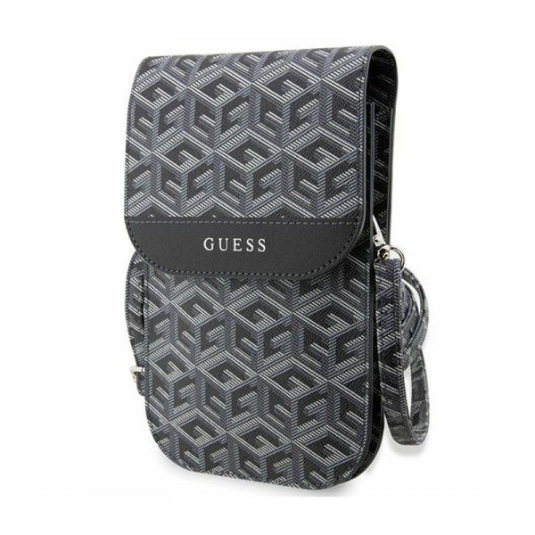 Guess GCube Stripe Phone Bag - Torba z przegrodą na smartfona (czarny)