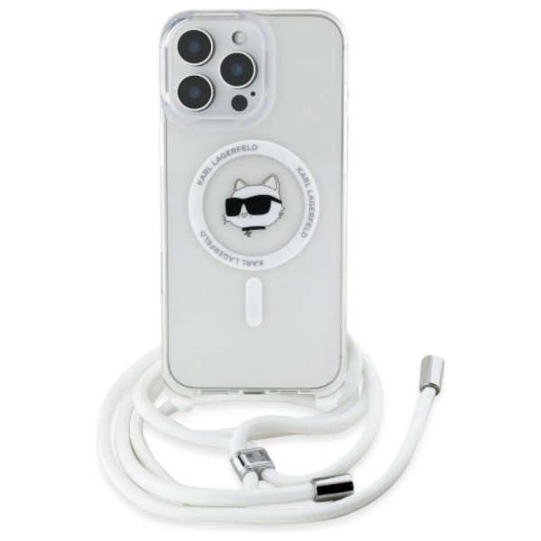 Karl Lagerfeld IML Choupette Head & Cord MagSafe - Etui iPhone 16 Pro Max (przezroczysty)