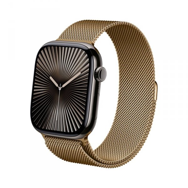Crong Milano Steel - Pasek ze stali nierdzewnej do Apple Watch 44/45/46/49 mm (różowe złoto)