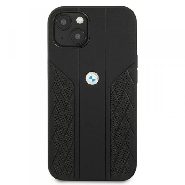 BMW Leather Curve Perforate HC - Etui iPhone 13 mini (czarny)